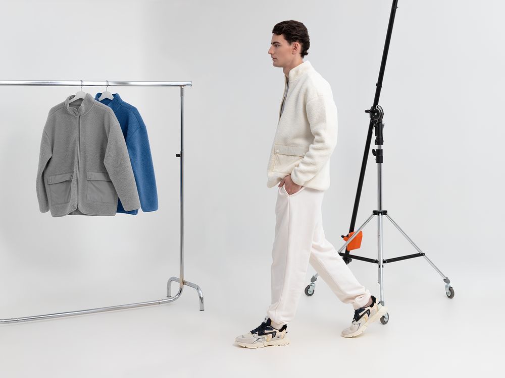 Куртка унисекс Oblako, молочно-белая арт.20419.60