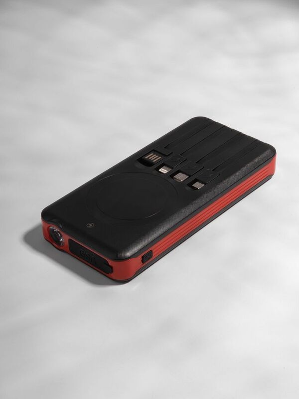 Аккумулятор с беспроводной зарядкой Holiday Maker Wireless, 10000 мАч, красный арт.24979.50