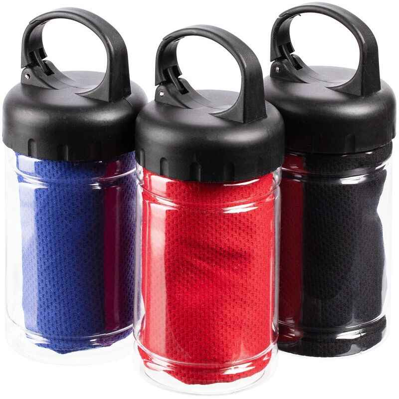 Охлаждающее полотенце Frio Mio в бутылке, черное арт.16282.30