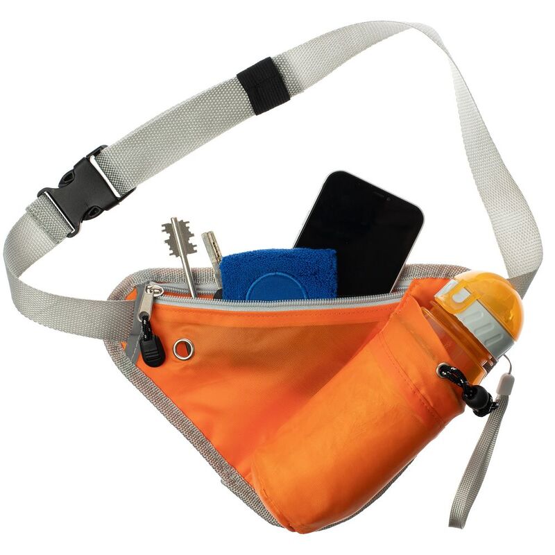 Сумка поясная с отделением для бутылки Waterun, оранжевая арт.16288.20