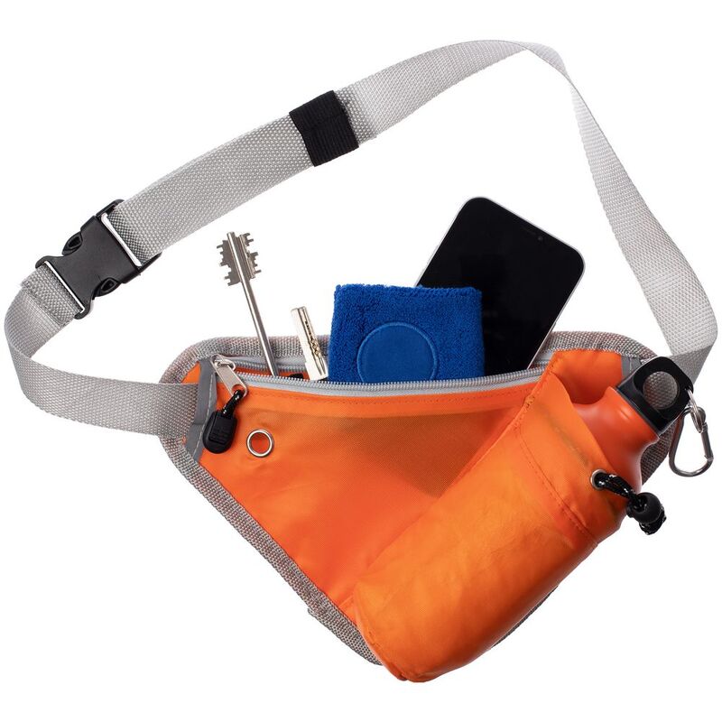 Сумка поясная с отделением для бутылки Waterun, оранжевая арт.16288.20