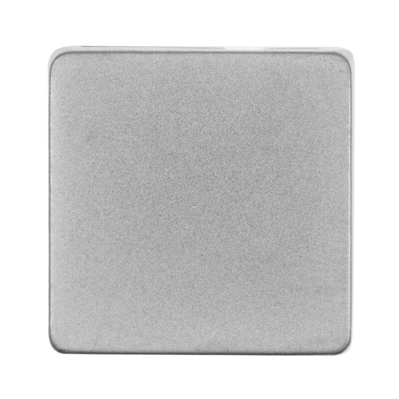 Квадратный шильдик на резинку Direct, матовый серебристый арт.16252.10