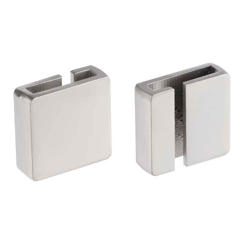 Квадратный шильдик на резинку Direct, матовый серебристый арт.16252.10