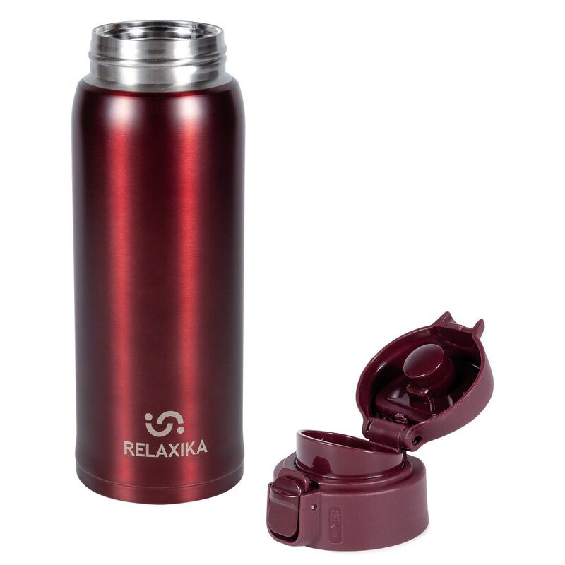 Термокружка Relaxika, бордовая арт.15520.55