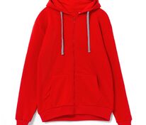 Толстовка на молнии с капюшоном Siverga Heavy, красная (алая) арт.6927.51