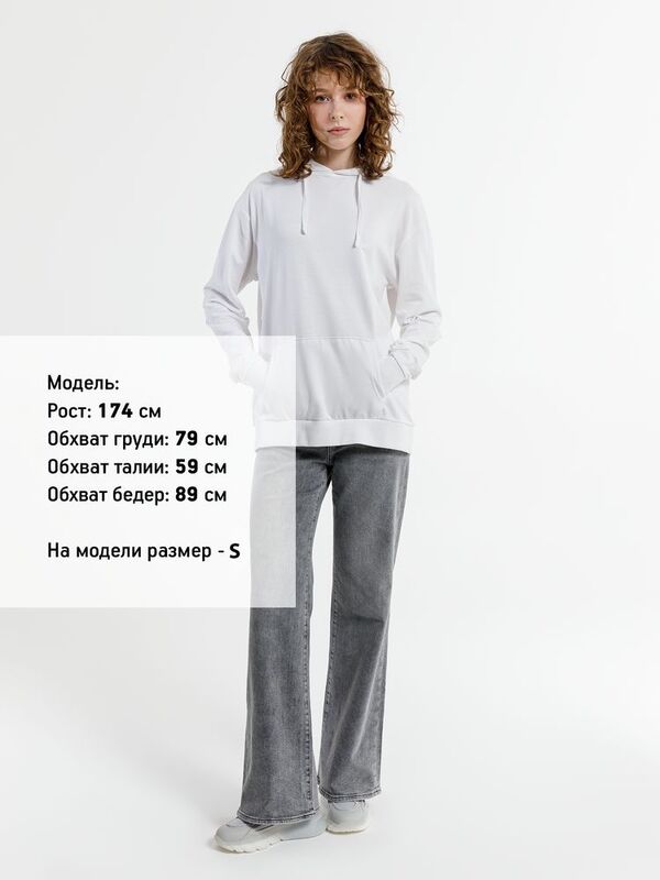 Худи унисекс Westray, белое арт.16411.60