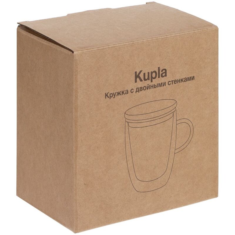 Кружка с двойными стенками Kupla с бамбуковой крышкой арт.15977.00