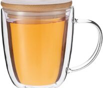 Кружка с двойными стенками Kupla с бамбуковой крышкой арт.15977.00