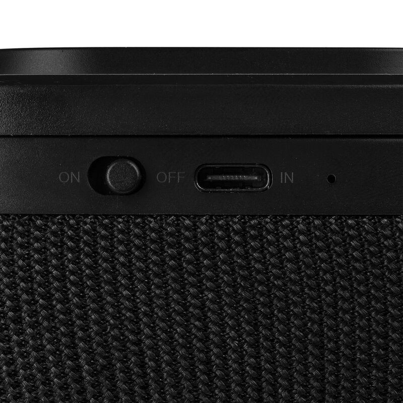 Колонка с беспроводной зарядкой Esca и подсветкой логотипа, черная арт.16305.30