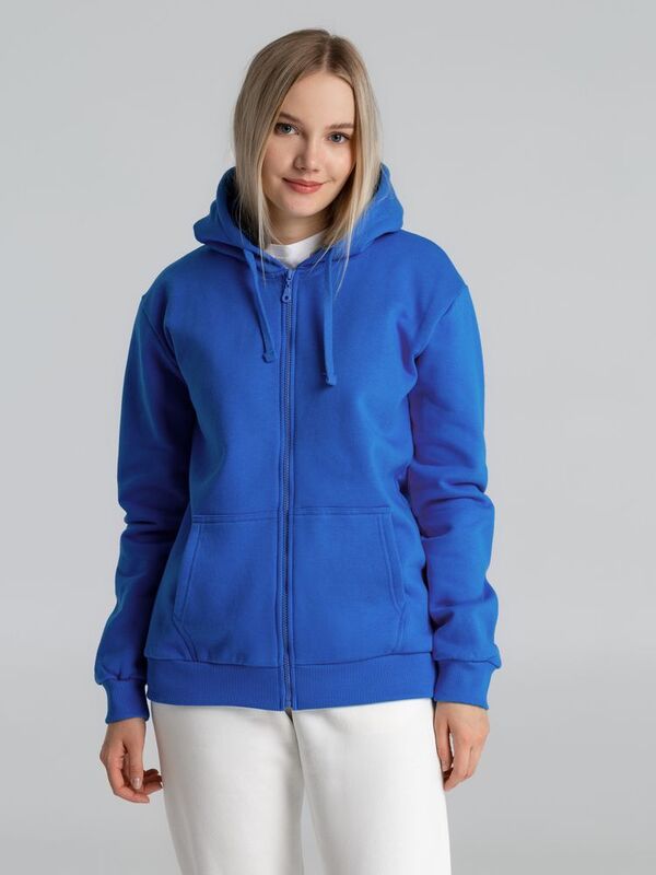 Толстовка на молнии с капюшоном Siverga Heavy 2.0, ярко-синяя арт.16216.44