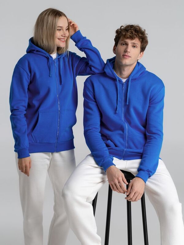 Толстовка на молнии с капюшоном Siverga Heavy 2.0, ярко-синяя арт.16216.44
