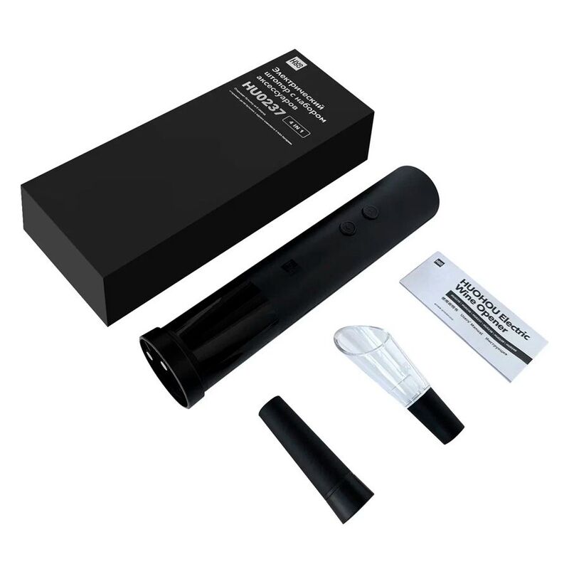 Винный набор HuoHou Electric Wine Bottle Opener 4 in 1, черный арт.16767.30