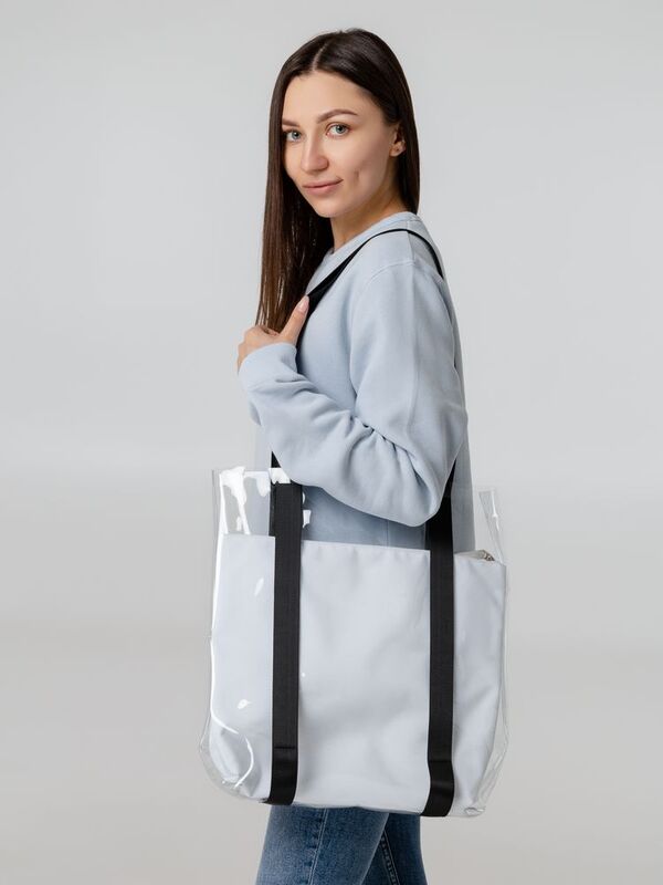 Шопер Clarity с красным органайзером, прозрачный арт.14023.50