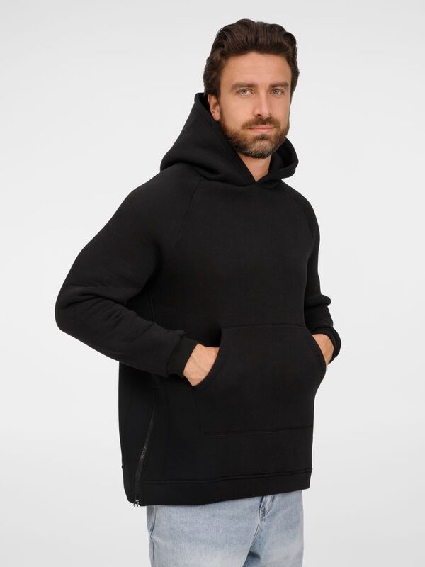 Худи унисекс оверсайз Easy Street, черное арт.19155.30