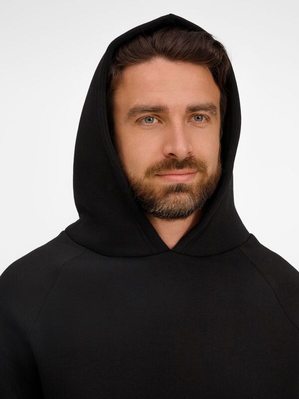 Худи унисекс оверсайз Easy Street, черное арт.19155.30