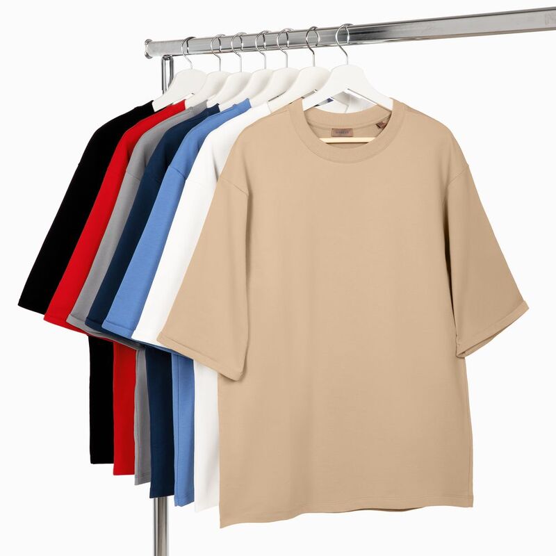 Футболка оверсайз унисекс Kosmos 2.0, бежевая арт.14610.12