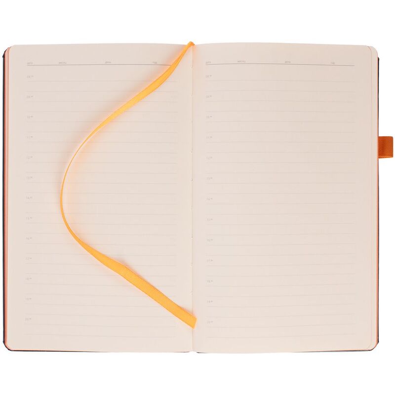 Ежедневник Ton Black, недатированный, черный с оранжевым арт.19195.32