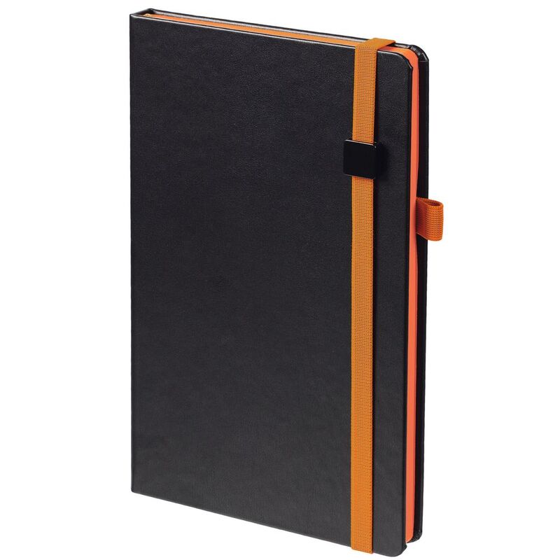 Ежедневник Ton Black, недатированный, черный с оранжевым арт.19195.32