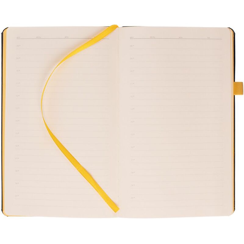 Ежедневник Ton Black, недатированный, черный с желтым арт.19195.38