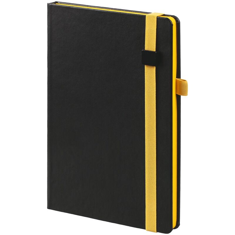 Ежедневник Ton Black, недатированный, черный с желтым арт.19195.38