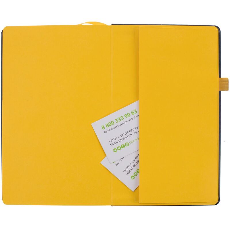 Ежедневник Ton Black, недатированный, черный с желтым арт.19195.38