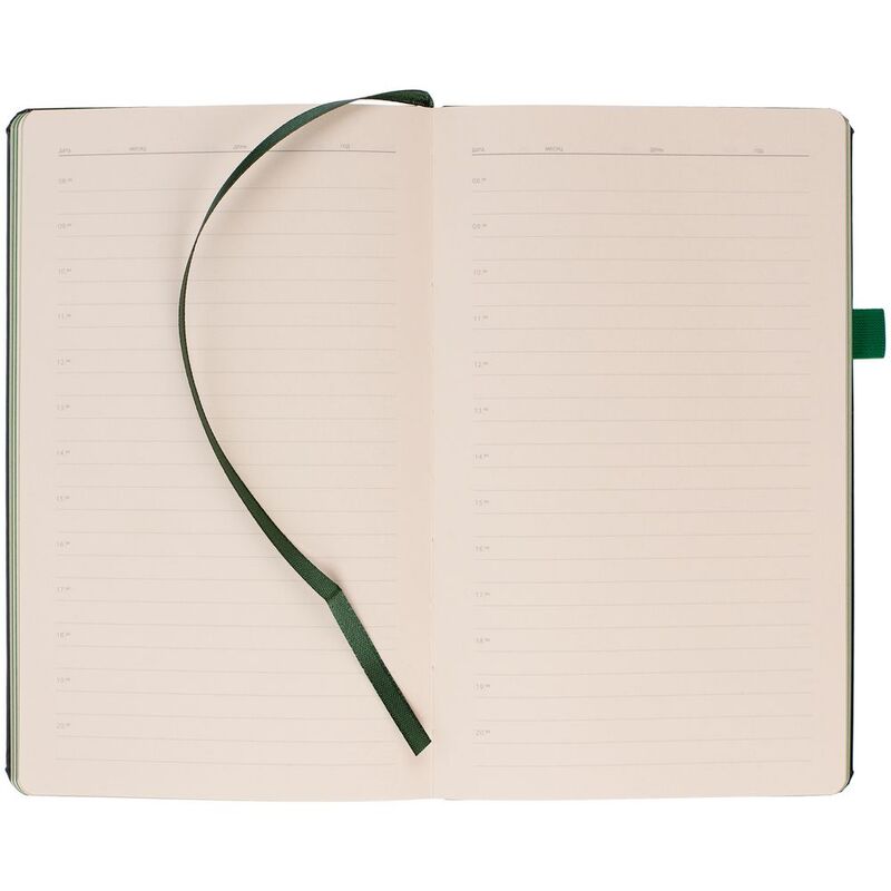 Ежедневник Ton Black, недатированный, черный с зеленым арт.19195.39