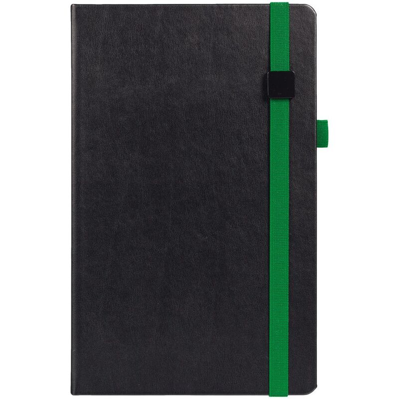 Ежедневник Ton Black, недатированный, черный с зеленым арт.19195.39