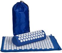 Массажный акупунктурный коврик с валиком Iglu, синий с белым арт.16730.64