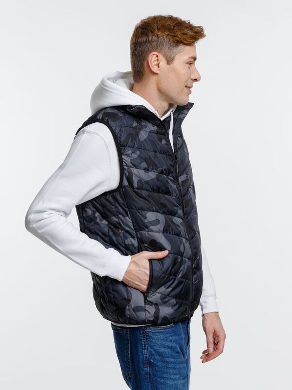 Жилет с подогревом Thermalli Valmorel, серый камуфляж арт.16333.11