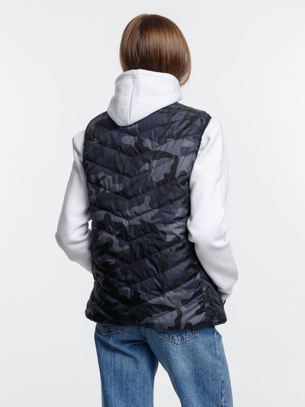 Жилет с подогревом Thermalli Valmorel, серый камуфляж арт.16333.11