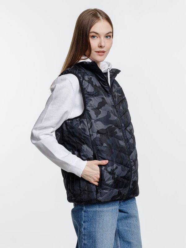 Жилет с подогревом Thermalli Valmorel, серый камуфляж арт.16333.11