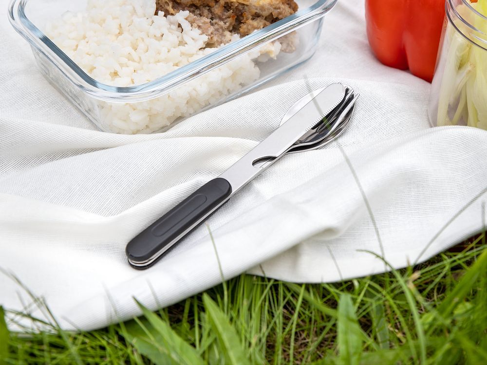 Набор походных столовых приборов Campsite, черный арт.17744.30