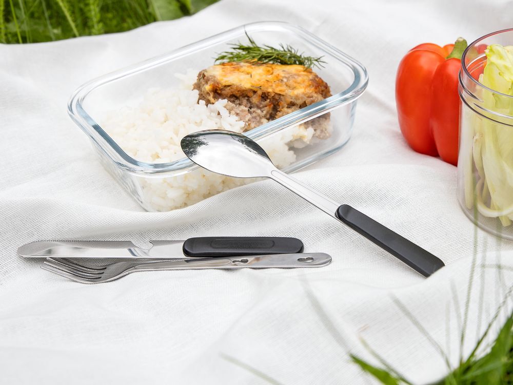 Набор походных столовых приборов Campsite, черный арт.17744.30