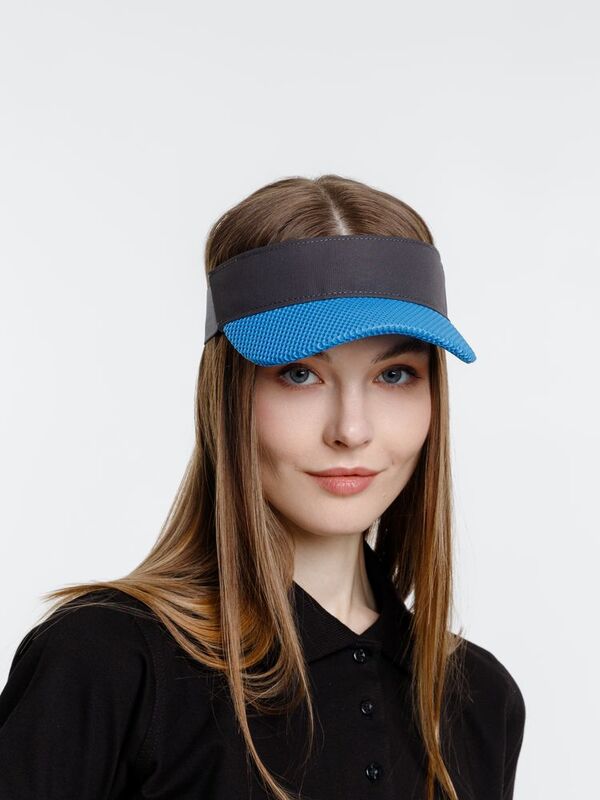 Козырек Grand Slam, темно-серый с синим арт.16937.14