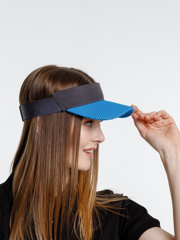 Козырек Grand Slam, темно-серый с синим арт.16937.14