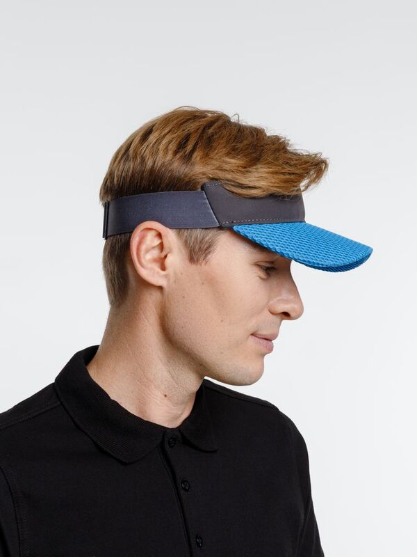 Козырек Grand Slam, темно-серый с синим арт.16937.14