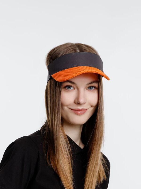 Козырек Grand Slam, темно-серый с оранжевым арт.16937.12