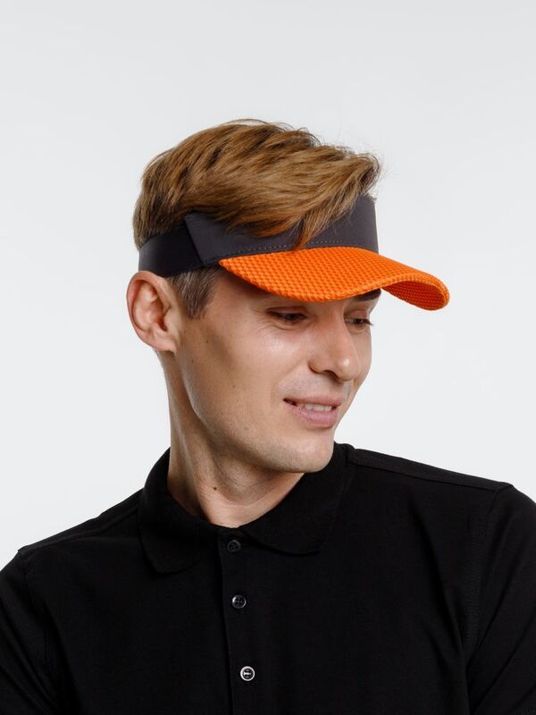 Козырек Grand Slam, темно-серый с оранжевым арт.16937.12