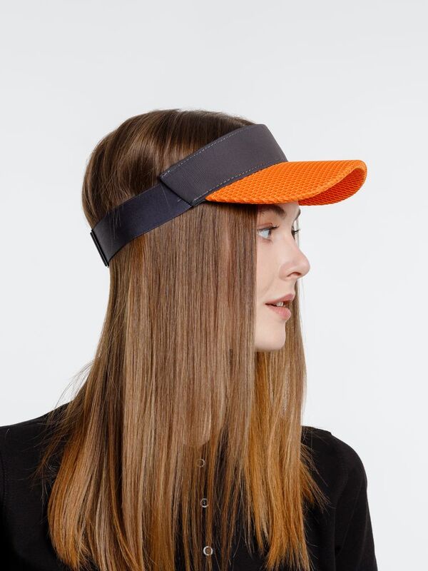 Козырек Grand Slam, темно-серый с оранжевым арт.16937.12