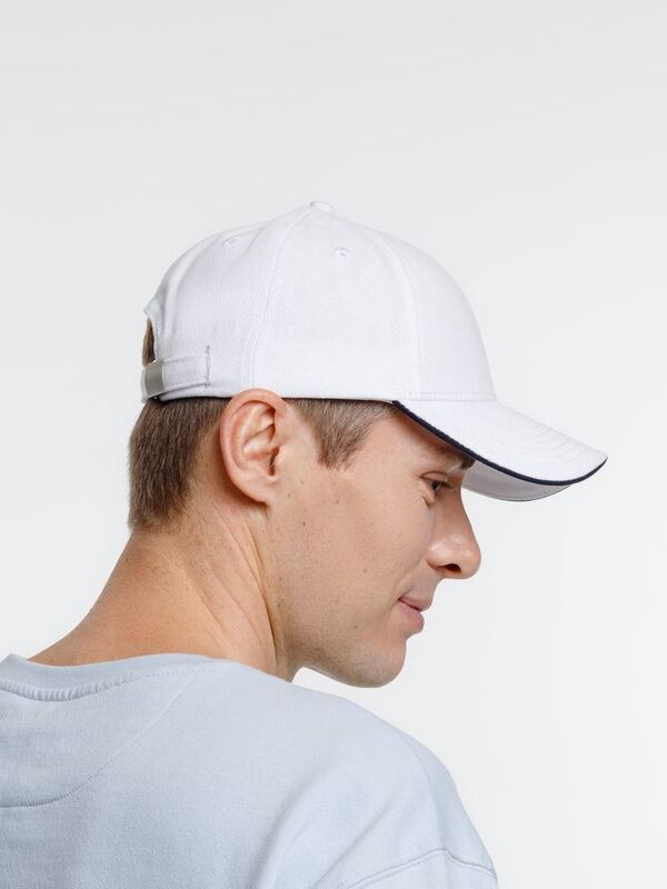 Бейсболка Spiker, белая с темно-синим арт.16939.64