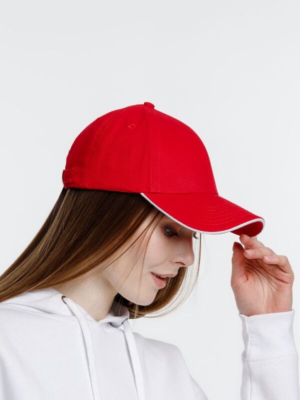 Бейсболка Spiker, красная с белым арт.16939.56