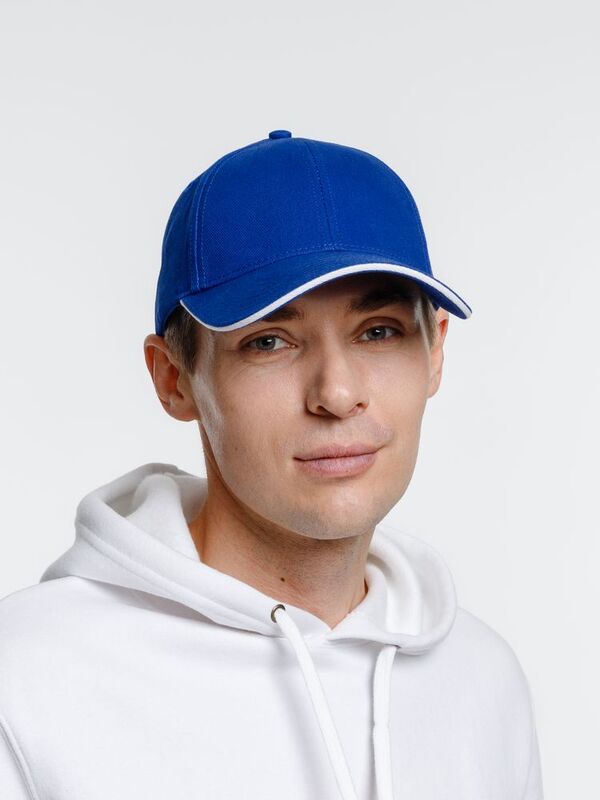 Бейсболка Spiker, ярко-синяя с белым арт.16939.46