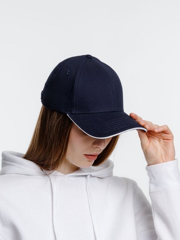 Бейсболка Spiker, темно-синяя с белым арт.16939.47