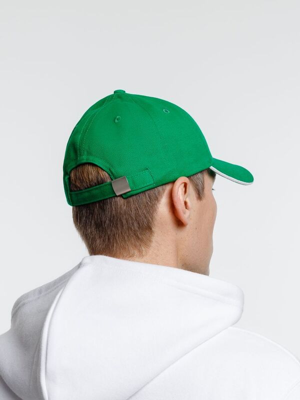 Бейсболка Spiker, зеленая с белым арт.16939.96