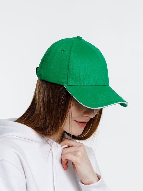 Бейсболка Spiker, зеленая с белым арт.16939.96