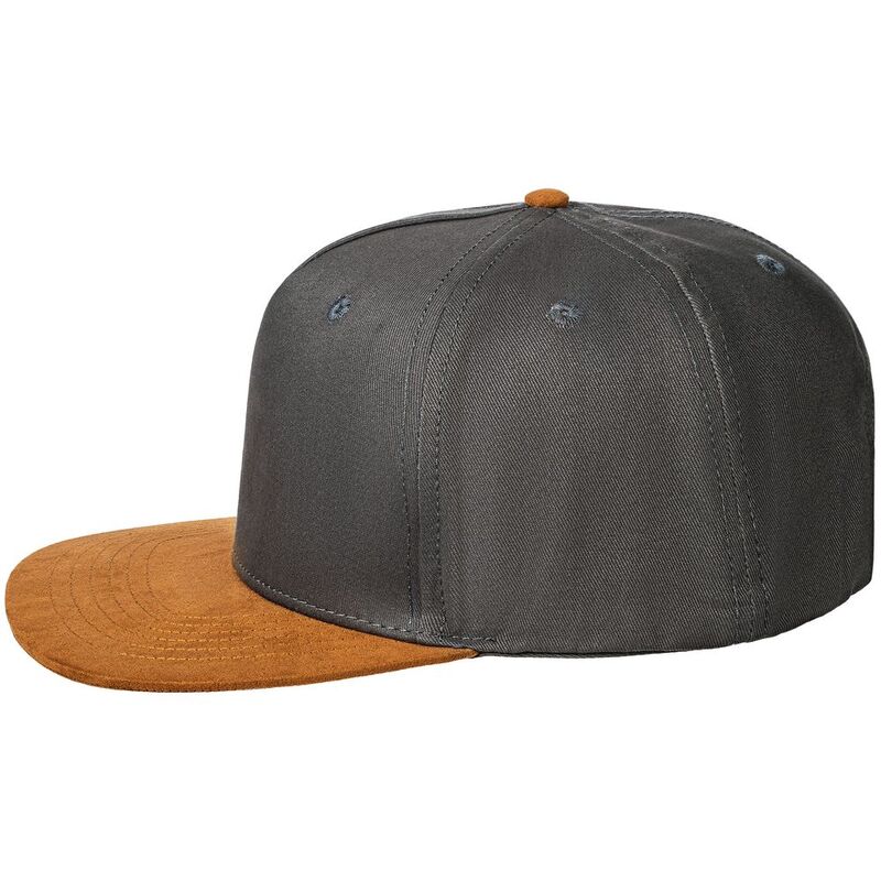 Бейсболка Foreside с прямым козырьком, серая с коричневым арт.16940.59