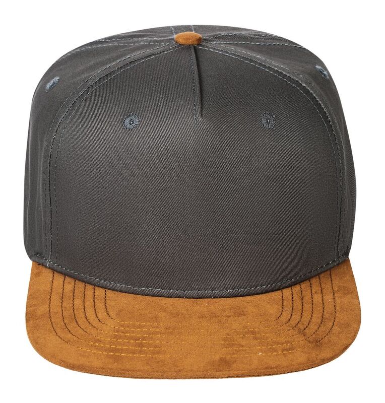 Бейсболка Foreside с прямым козырьком, серая с коричневым арт.16940.59