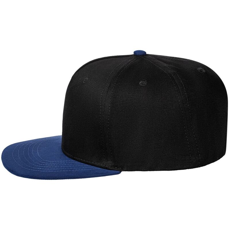 Бейсболка Foreside с прямым козырьком, черная с синим арт.16940.34