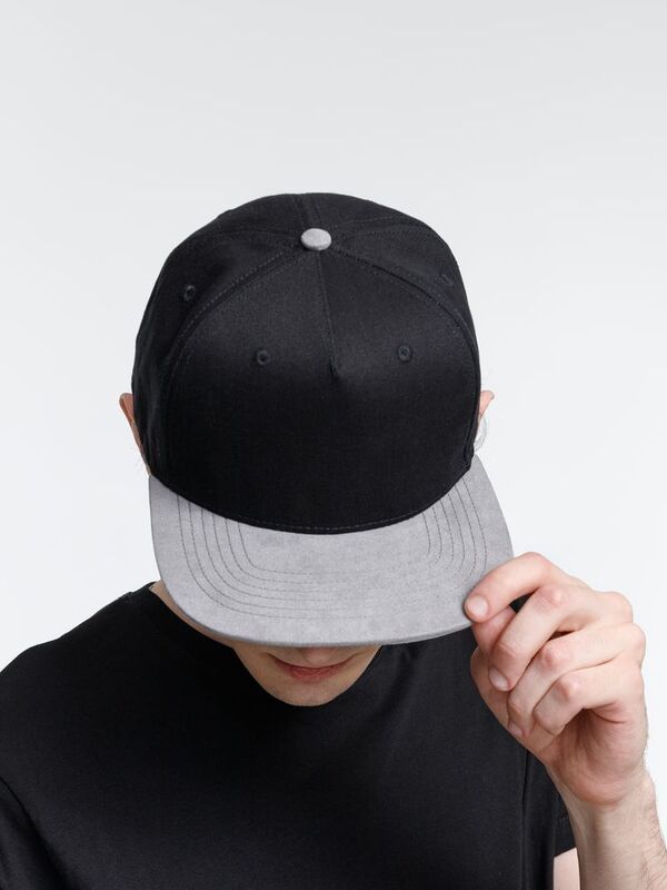 Бейсболка Foreside с прямым козырьком, черная с серым арт.16940.31