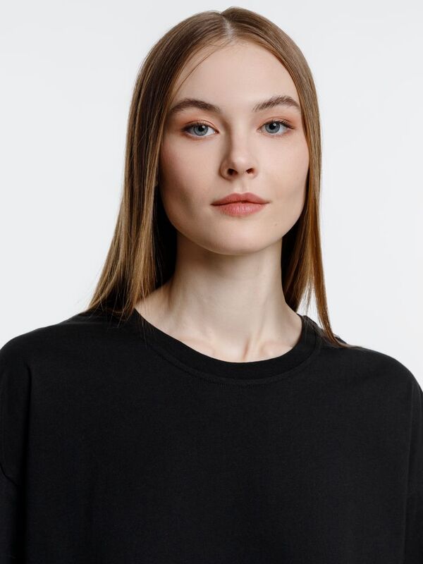 Футболка оверсайз унисекс Base Space, черная арт.16614.30